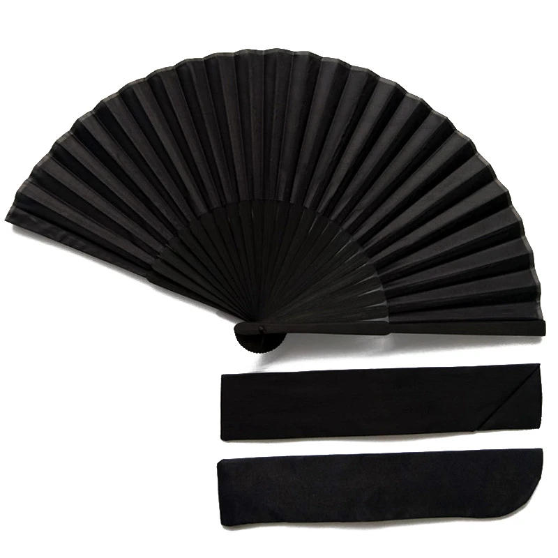Description Picture 2 of itemBlack Hand Fan Vintage Folding Fans Wedding Party Favor Supplies Dance Home Party Folding Decorative Fans