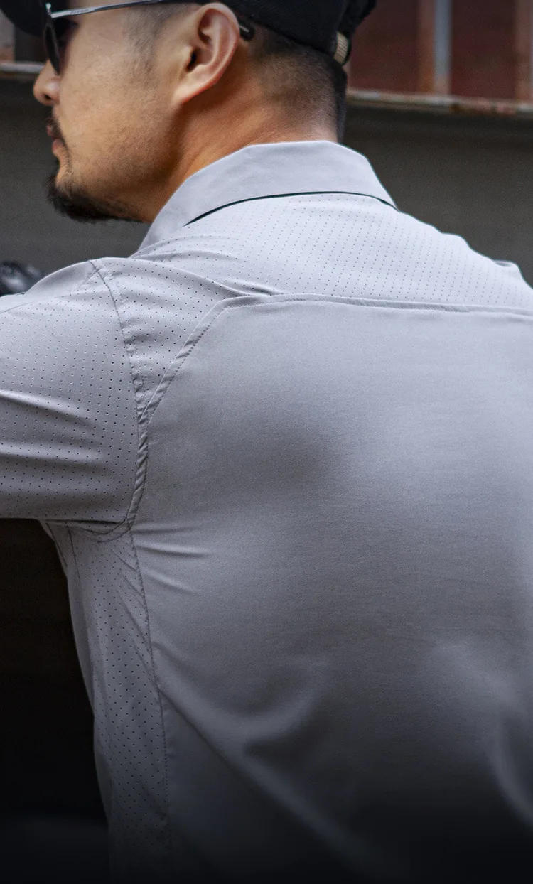 Description Picture 4 of itemQuick Dry Tactical Cargo Shirt Men Summer Short Sleeve Military Combat Shirts Lapel Breathable Casual Workwear Hiking Clothing