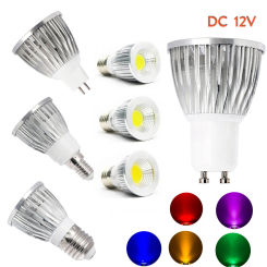LED Bulb Spotlight 6W 9W 12W Dimmable GU10 GU5.3 E27 E14 DC 12V Red Green Blue Yellow Spot Light Decration For Home Lighting