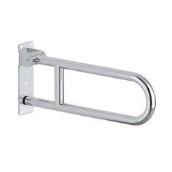 Heavy Duty 23.6" Bathroom Support Foldable Toilet Grab Handle Wall Mounted Bathroom Handrail with Paper holders for Elder Q81C