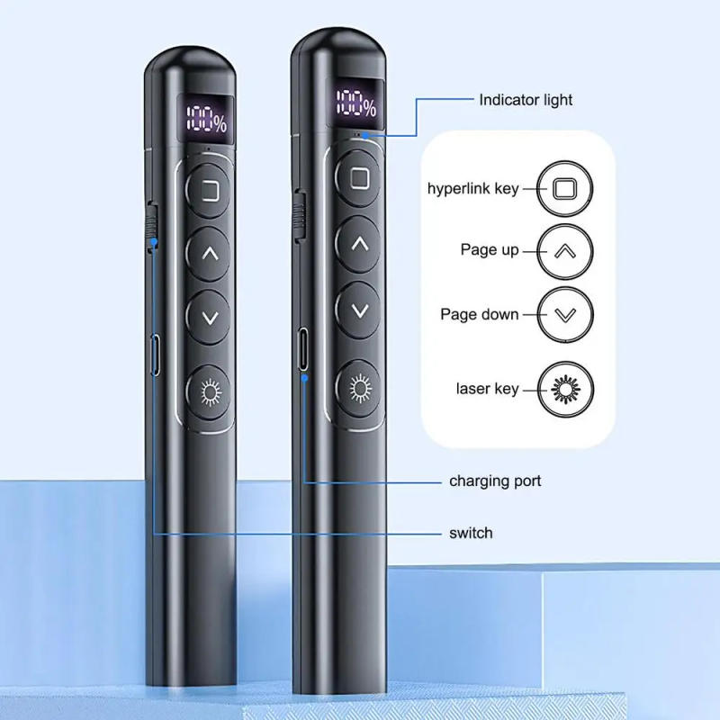 Description Picture 5 of itemFlip-pen Presentation Clicker RF 2.4GHz PowerPoint Clicker Laser pointer pen Hyperlink Control Wireless IR Red Light Presenter