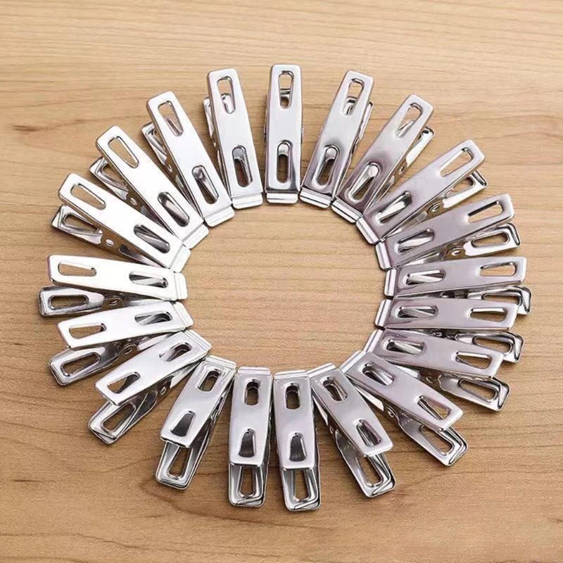 Description Picture 5 of item40Pcs Stainless Steel Clothes Clips Metal Laundry Pegs Towel Sock Pins Hanger