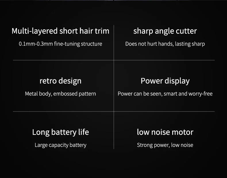 Description Picture 3 of itemElectric Oil Head Hair Trimmer RESUXI LM-2029  Professional Hair Clipper Set for MenShear Carving Pusher Razor Nose Hair Device