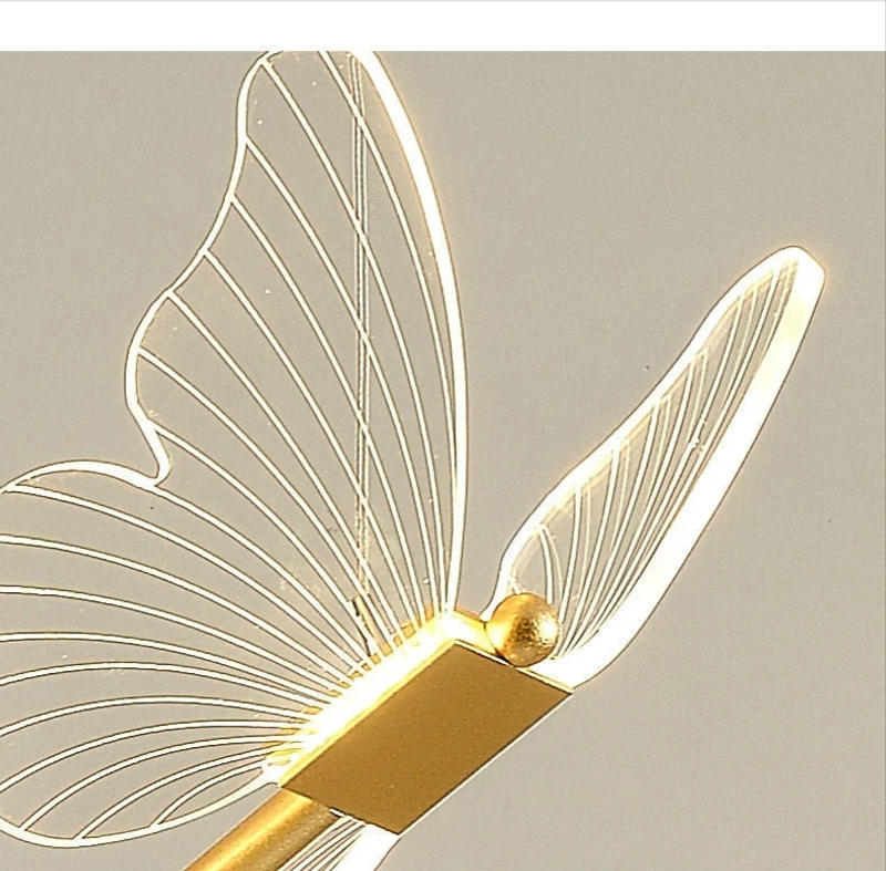 Description Picture 2 of itemNordic Butterfly Led Pendant Lamp Bedside Staircase Bedroom Hanging Lamps For Ceiling Art Indoor Lighting Light Fixture
