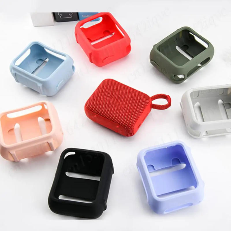 Description Picture 6 of itemSilicone Case Protective Cover with Speaker Mount Strap Portable Speaker Case Shockproof Speaker Cover for JBL Go 4 Speaker