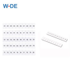 ZB5 Marker Strips With Numbering With Blank For UK3N MBKKB2.5 UKK3 UKKB3 And ST2.5 And PT2.5 DIN Rail Terminal Block 10Pcs