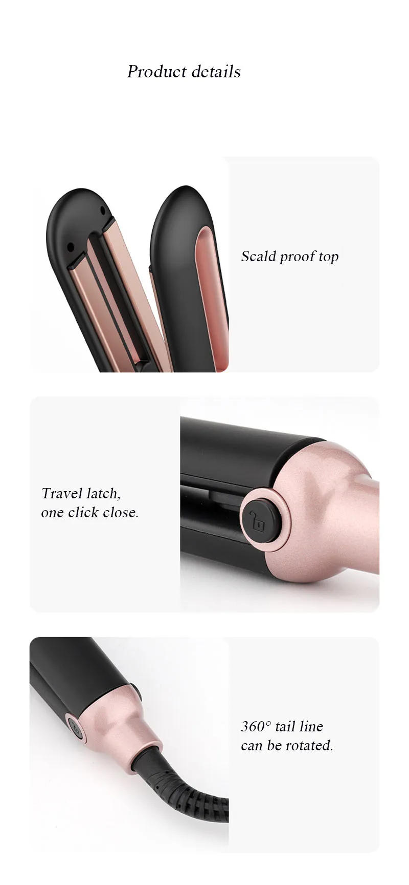 Description Picture 6 of itemMultifunctional Straightener for Both Curling And Straightening Portable Ceramic Double Board Hair Straightener