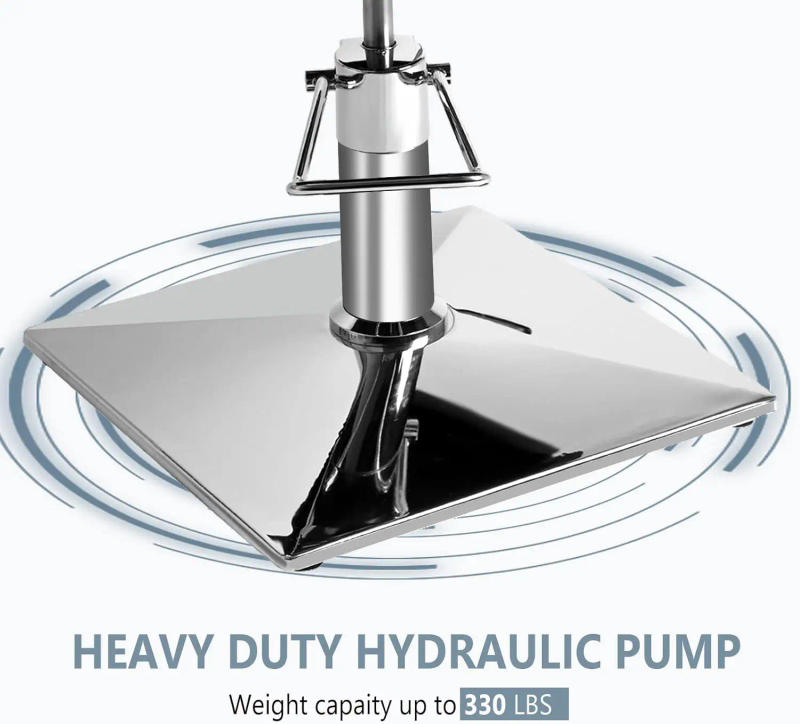 Description Picture 5 of itemOmySalon Hydraulic Styling Chair for Hair Salon, Modern Hairdressing Barber Chair w/Square Base & Footrest, 360 Degrees Swivel,