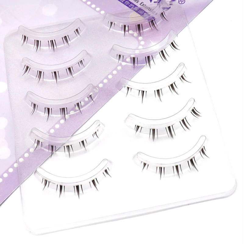 Description Picture 6 of itemNatural False Lower Lashes full strips Korean style Makeup Look natural Wispy Individual Eyelash Extensions daily eyelashes