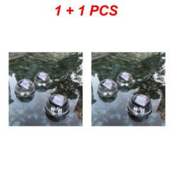 2/1PCS Led Solar Floating Lamp Swimming Pool Ball Solar Panel Powered Pond Drift Waterproof Glow Show Disco Color Changing light