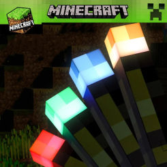 Minecraft Brownstone Torch Light LED Night Light 4Color Peripheral Toy Model Rechargeable Torch Light Birthday Gift