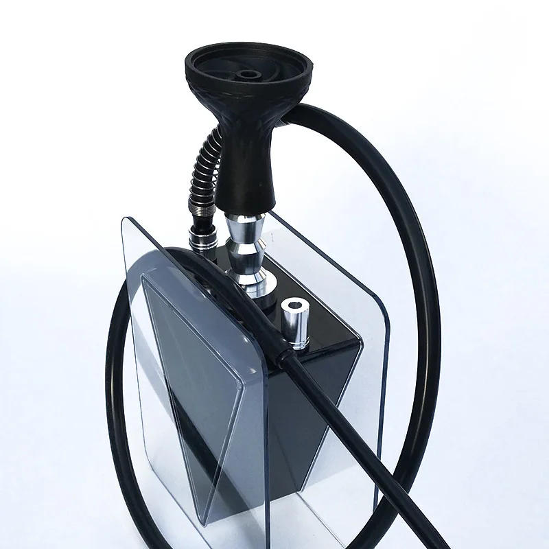 Description Picture 2 of itemArabic high-end hookah finished product acrylic inverted triangle hookah set plastic pot lighters & smoking accessories