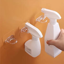10pcs Easy-Install Adhesive Hook Set For Kitchen & Bathroom - No-Drill Wall Mount Hangers For Towels, Utensils, And More