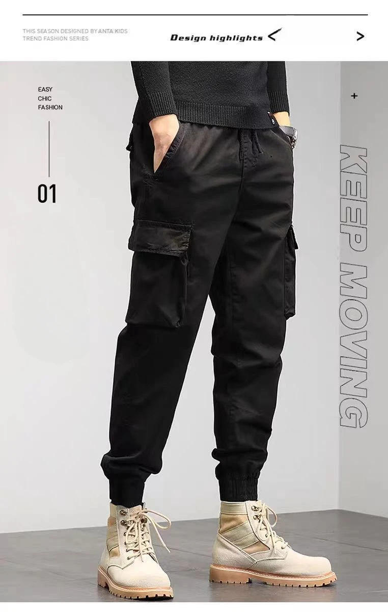 Description Picture 4 of itemSpring and Autumn jeans Multi-pocket Wear-resistant Overalls Men's Loose Feet with Casual Pants Trend Work Pants Men's Pants