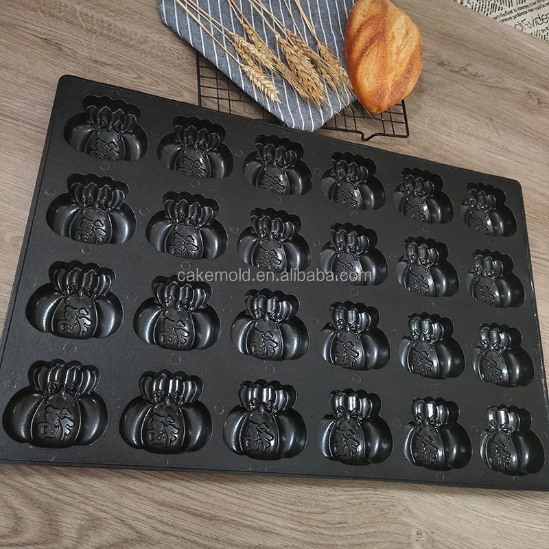 Description Picture 5 of itemOven Tray and baking Set carbon Steel Toaster Oven bakeware tray 24 Holes Fortune Bag Cake Commercial Nonstick Baking Pan 5pcs