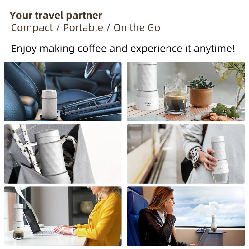 Description Picture 3 of itemBioloMix Portable Coffee Maker Espresso Machine Hand Press Capsule Ground Coffee Brewer Portable for Travel and Picnic