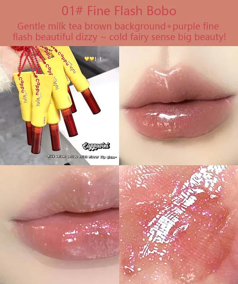 Description Picture 4 of itemMirror Water Liquid Lipstick Crystal Jelly Lip Gloss Moisturizing Sexy Lip Plumper Lip Tint Makeup Long Lasting Korean Cosmetics