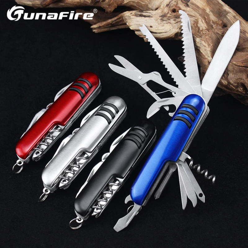 Description Picture 4 of itemMultifunctional Swiss Folding Pocket Knife Keychain Portable Multitool Scissors Box Opener Outdoor Camping Hiking Hunting Knife