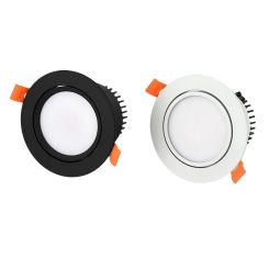 Dimmable LED COB Spotlight Ceiling lamp AC85-265V  5W 7W 9W 12W 15W 18WAluminum recessed downlights round led panel light