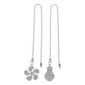 2 Pcs Fan Light Pendant Pull Chain Extension Chandelier Lightark Ceiling Zinc Alloy Locket