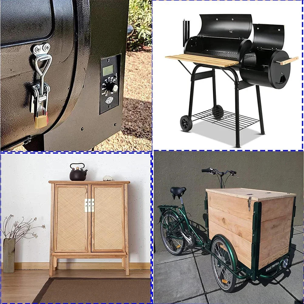 Description Picture 5 of item4pcs Toggle Latch Catch Toggle Clamp Adjustable Cabinet Boxes Lever Handle Lock Hasp For Home Sliding Door Furniture Hardware