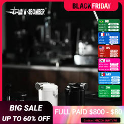 MHW-3BOMBER Coffee Beans Sealed Container Food Storage Jars Sealed Tank with Humidity Monitor & Magnetic Scoop Barista Accessory