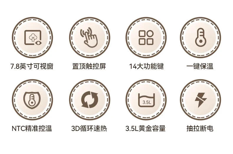 Description Picture 4 of itemDAEWOO Air Fryer 3.5L Household Oil-free Micro Steam Tender Baking Microcomputer Touch Thermal Insulation Unfreezing K10