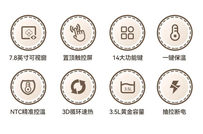 Description Picture 4 of itemDAEWOO Air Fryer 3.5L Household Oil-free Micro Steam Tender Baking Microcomputer Touch Thermal Insulation Unfreezing K10