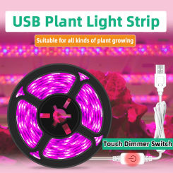 Touch Dimmer Switch Plant Light Strip Waterproof Plants Growing Lighting LED Chip Gradient Infinitely Dimmable Flower Growth 5V