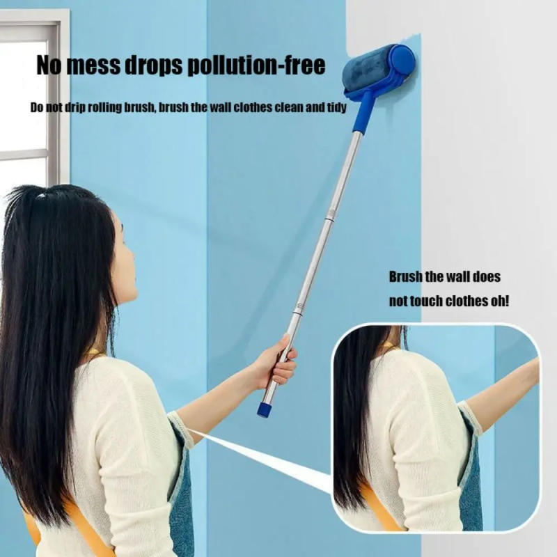 Description Picture 2 of itemPaint Roller Brush Interior Wall Painting Brush Tools with Sticks Paint Rollers Handle Tool Paint Edger Set Transform Your Room