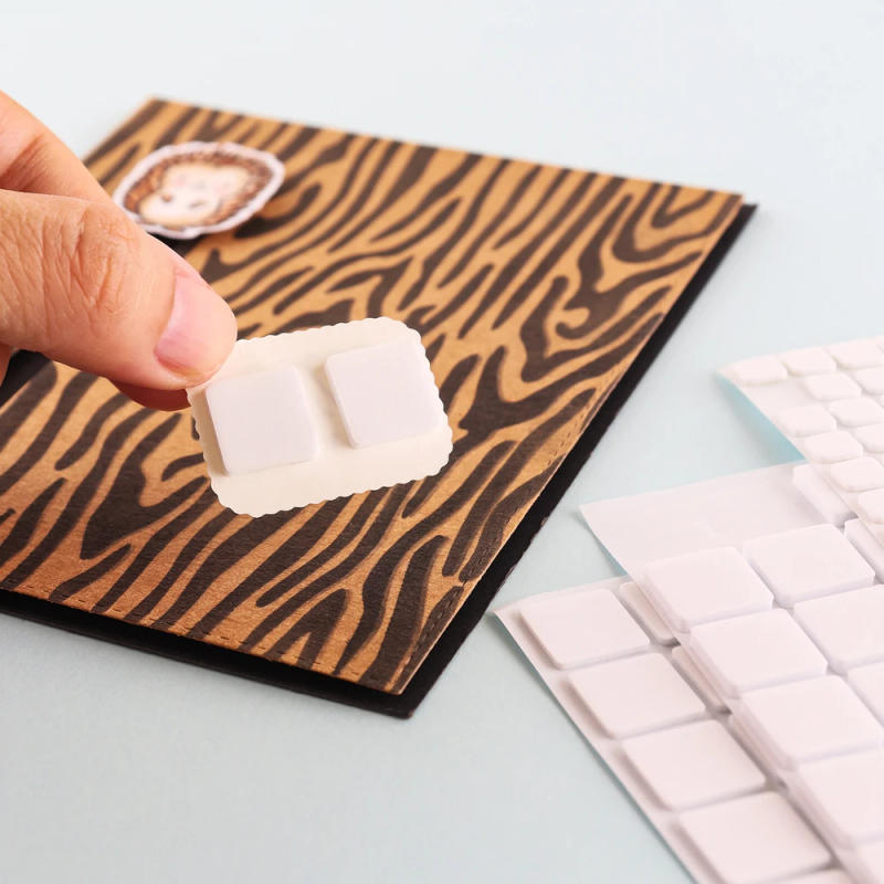 Description Picture 6 of itemA Set 3D Foam Small Squares Dot Stickers Self Adhesive Fastener Tape Black and White Permanent Sticky Dimensional Adhesives