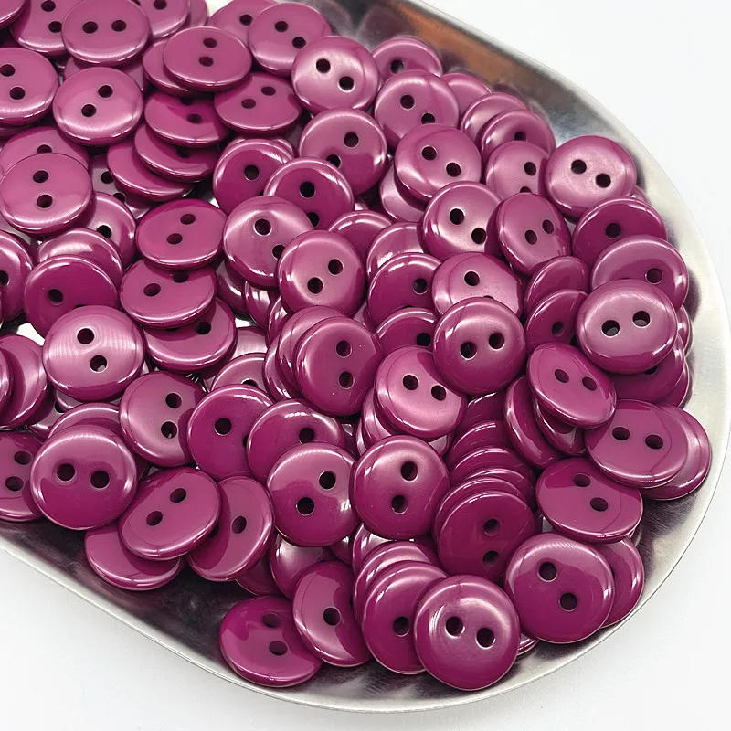 Description Picture 6 of item50pcs 11.5mm Colours Double Eye Bread Button Round Resin Sewing Buttons Diy Scrapbooking Multicolour