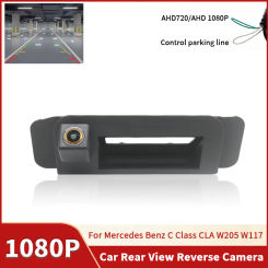 AHD 1080P Car Trunk Handle Rear View Reverse Camera For Mercedes Benz C Class CLA W205 W117 Waterproof Wide Angle Backup Camera