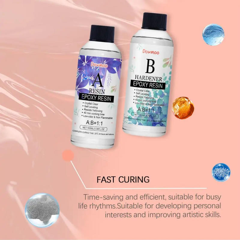 Description Picture 6 of itemResin Epoxy 1:1 Clear AB Crystal Clear Resin Glue For DIY Resin Crafts Jewelry Making Accessories 100ml A Glue & 100ml B Glue