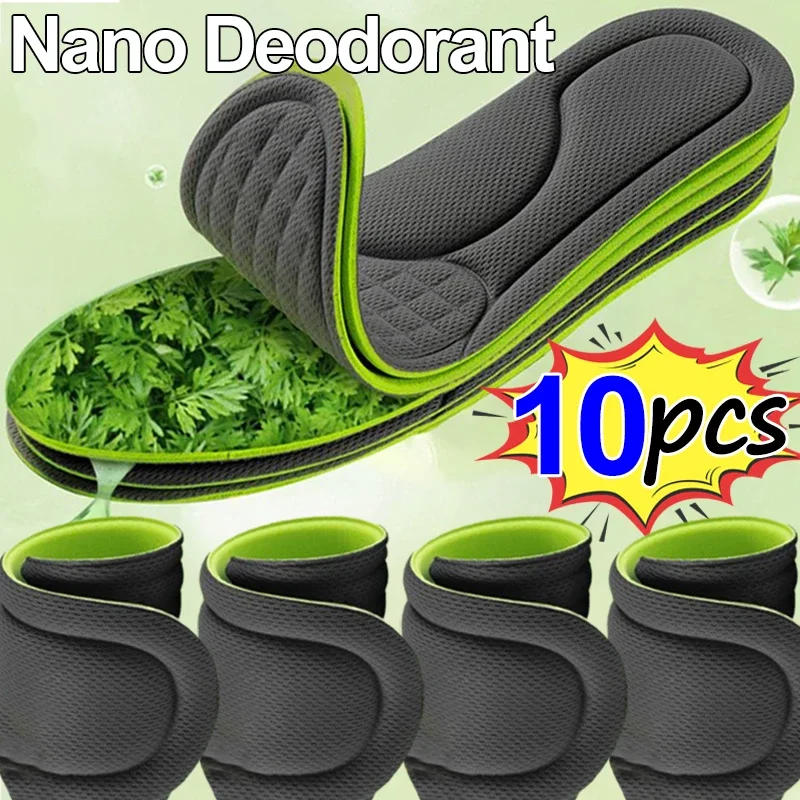 Description Picture 2 of item2/10pcs Nano Memory Foam Insoles Unisex Soft Sports Running Shoes Inserts Sweat-Absorbing Deodorant Cushion Shoe Sole Paddings