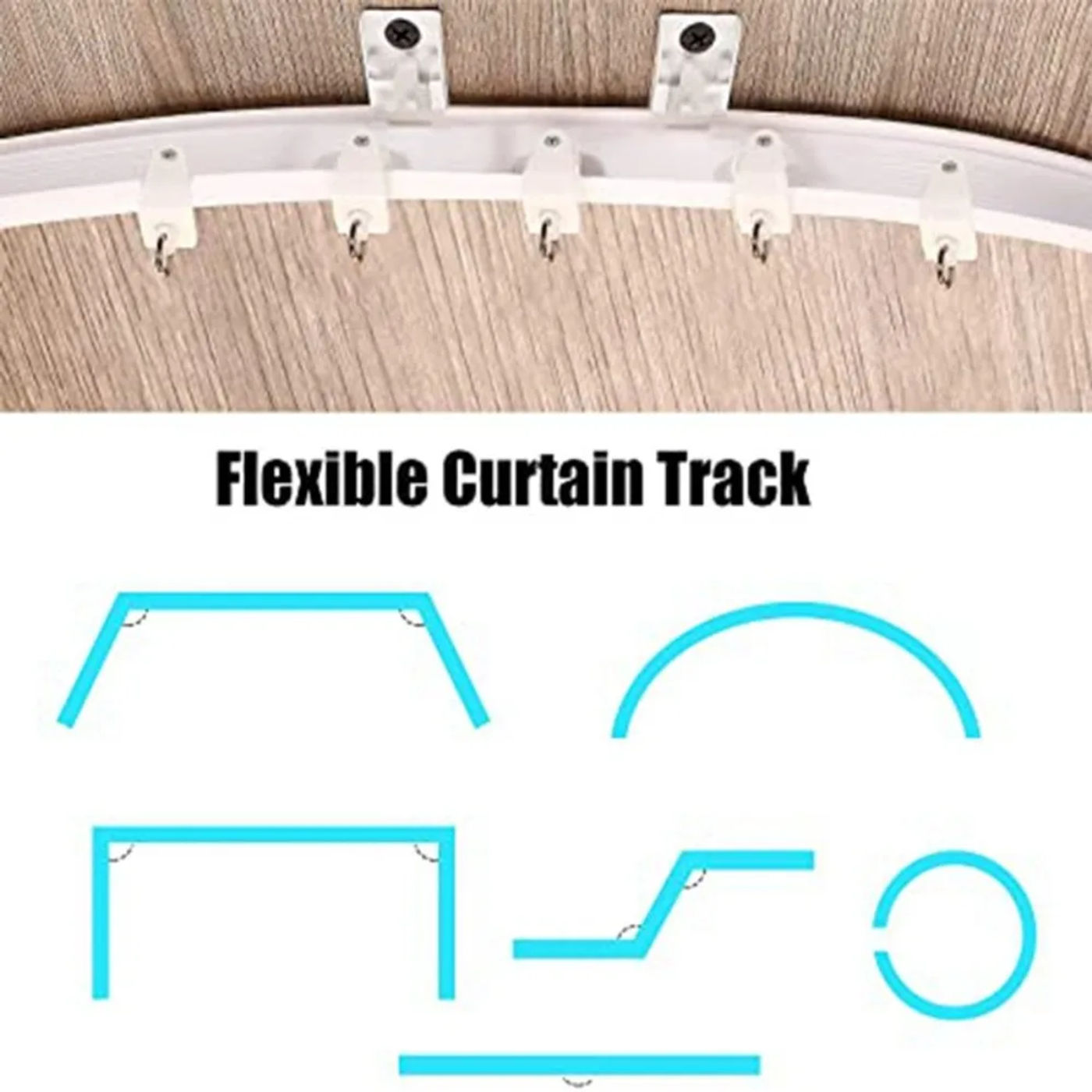 Description Picture 4 of itemCurtain Track Silencer Modern Style Curtains Curtain Rail Plastic Visible Track
