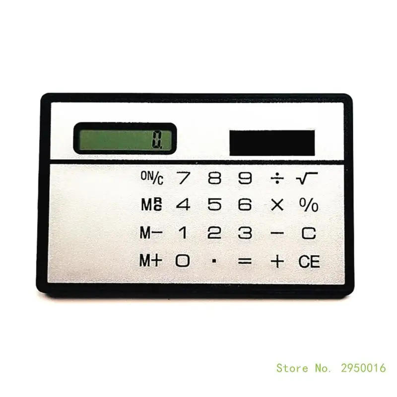 Description Picture 3 of item8 Digit Ultra Thin Solar Power Calculator with Touch Screen Credit Card Design Portable Mini Calculator for Business School