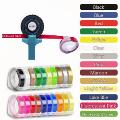 1pcs 6mm Plastic 3D Embossing Label Tape Printer Ribbon For DYMO 1880 C101 Motex E-101 E-303 Label Maker