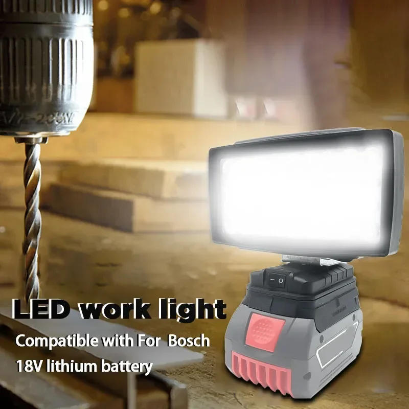 Description Picture 6 of item36 Beads Car LED Work Light Flashlight Electric Torch Spotlight USB Power Bank Lamp For Bosch 18V BAT609 BAT618  Li-ion Battery