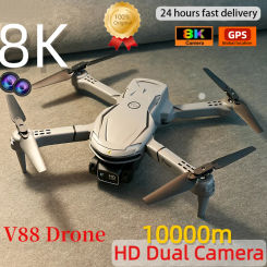 New V88 Drone 8K 5G GPS Professional HD Aerial Photography Remote Control Aircraft WIFI HD Dual Camera Quadcopter Toy UAV