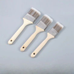 Premium Paint Brushes for Detail Work - High-Quality Nylon Bristles, Long Wooden Handles - Perfect for Touch-Ups and Edging