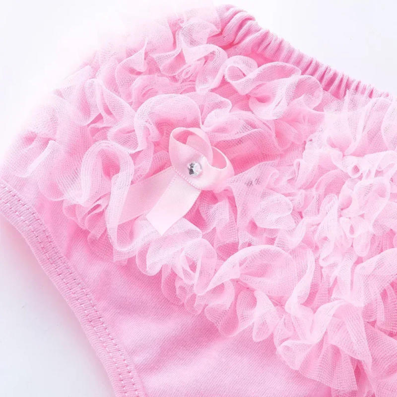 Description Picture 4 of item2024 New Mesh Children's Shorts Baby Girls PP Pants 0-24M Lace Cotton Shorts Panties Children's Pants