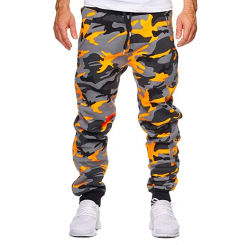 Pantalones de camuflaje casuales para hombre, pantalones de cintura media, tela elástica estampada, pantalones deportivos para correr, otoño e invierno, nuevo