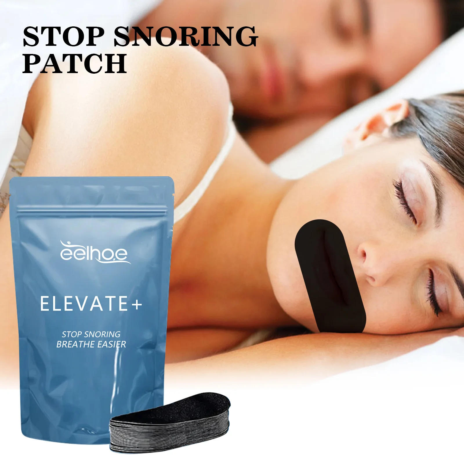 Description Picture 5 of itemStop Snoring Patch Nose Breathing Correction Improve Sleeping Promoting Better Breath Portable Night Sleep Mouth Orthosis Tape