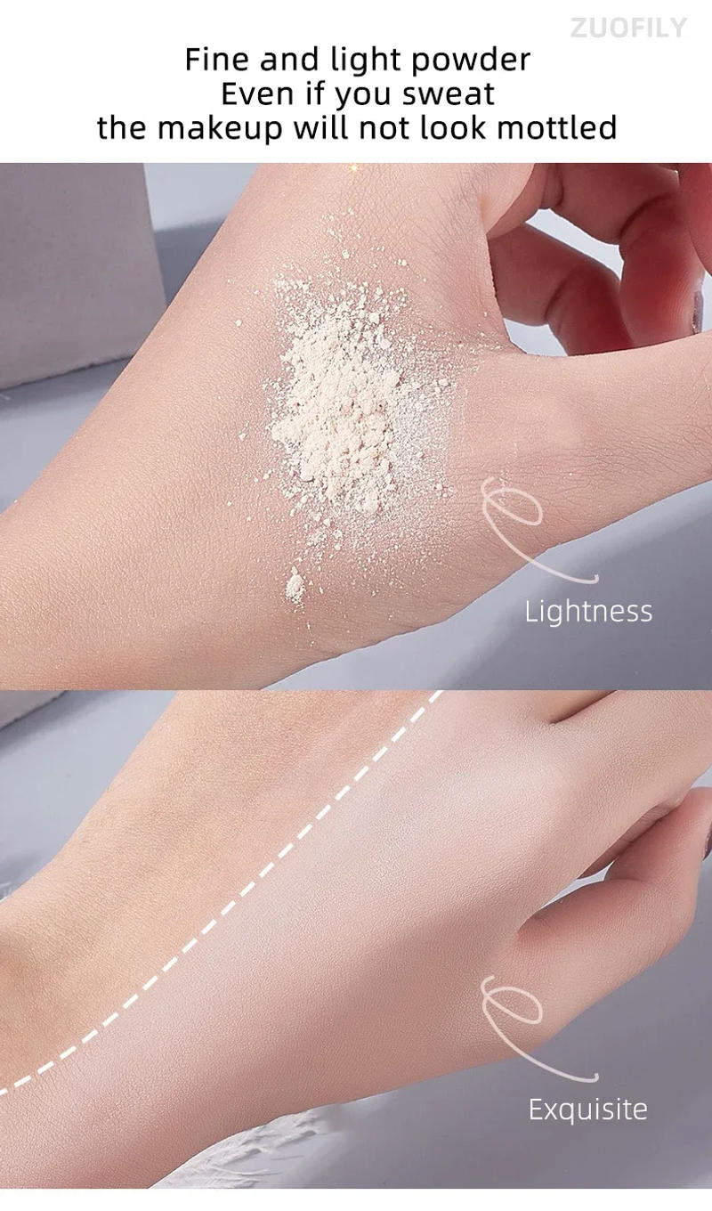 Description Picture 5 of itemLoose Powder Absorbs Oil Not Water Smooth Loose Oil Control Face Powder Makeup Concealer Finish Powder Foundation Base Cosmetic