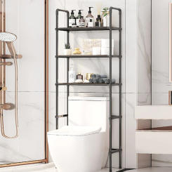 Over The Toilet Storage 3-Tier Over-The-Toilet Space Saver Organizer Rack Stable Freestanding Above Toilet Stand For Bathroom
