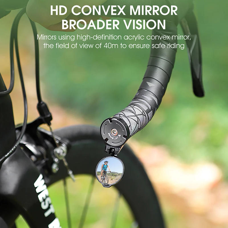 Description Picture 4 of itemBicycle View Mirrors Convex Adjustable MTB Bike Rearview Mirror Clear Handlebar End Portable Accessories for Outdoor Equipment