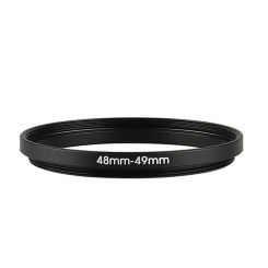 Aluminum Black Step Up Filter Ring 48mm-49mm 48-49 mm 48 to 49 Filter Adapter Lens Adapter for Canon Nikon Sony DSLR Camera Lens