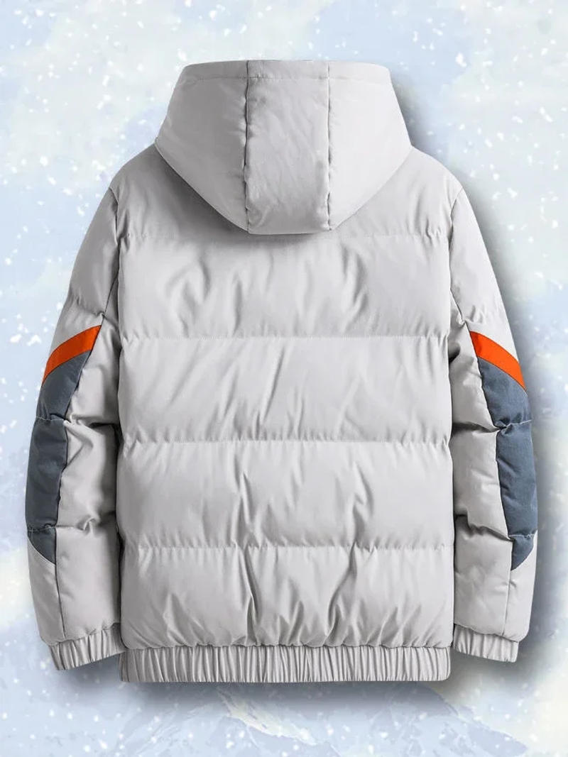 Description Picture 4 of itemMale Padded Coats Vintage Men's Down Jacket Hooded Padding Outerwear Parkas Korean 2023 Quilted Winter Harajuku Fashion Cold Y2k