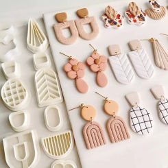 DIY Soft Pottery Earring Molds Ins Style Soft Pottery Earring Clay Mold Handmade Earrings Clay Cutter Ceramic Jewelry Clay Tools
